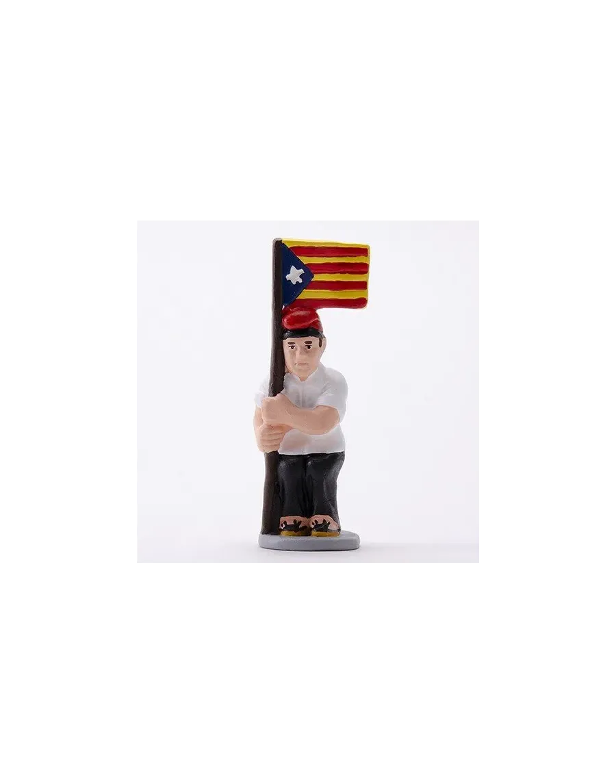 Figurine de Caganer Indépendantiste avec Drapeau de Haute Qualité - Achetez Maintenant