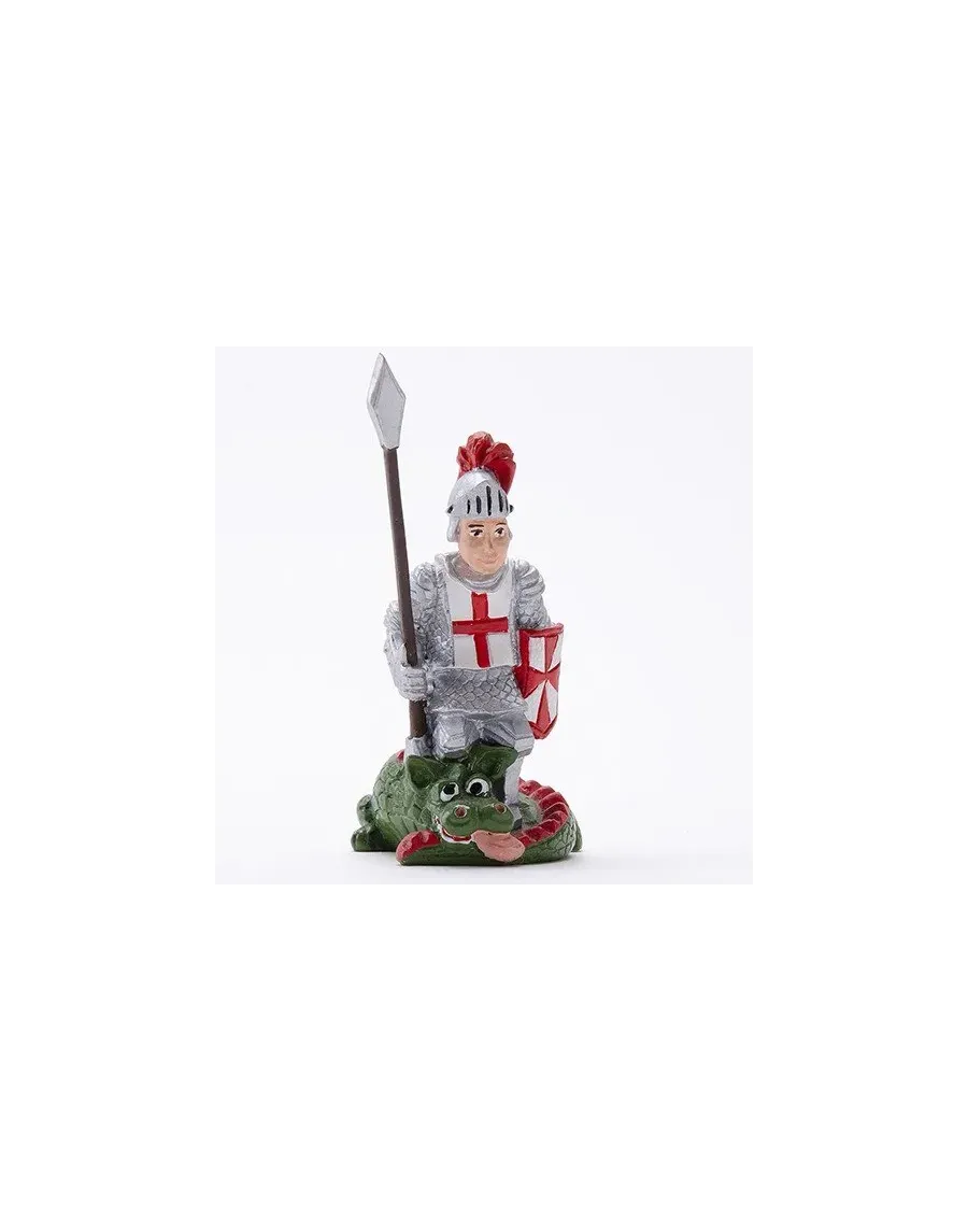 High-Quality Sant Jordi Knight and Dragon Caganer Figure - Buy Now