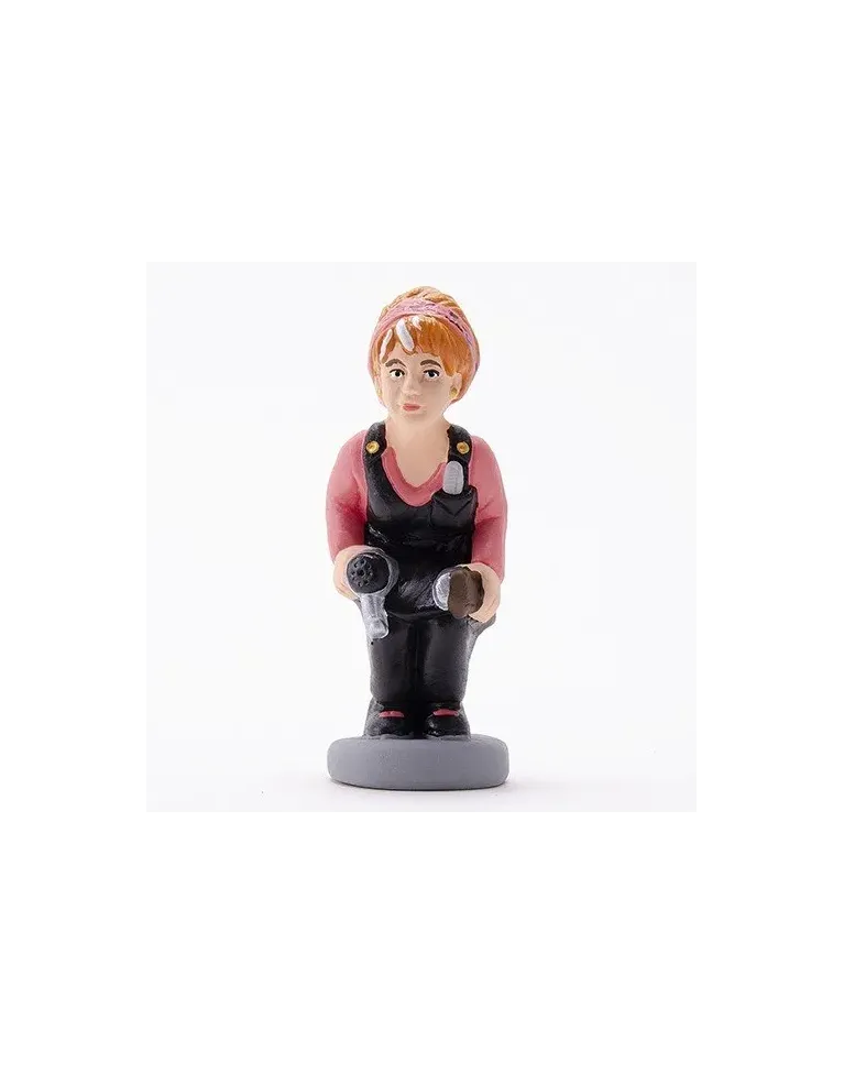 Figurine de Caganer Coiffeuse de Haute Qualité - Achetez Maintenant