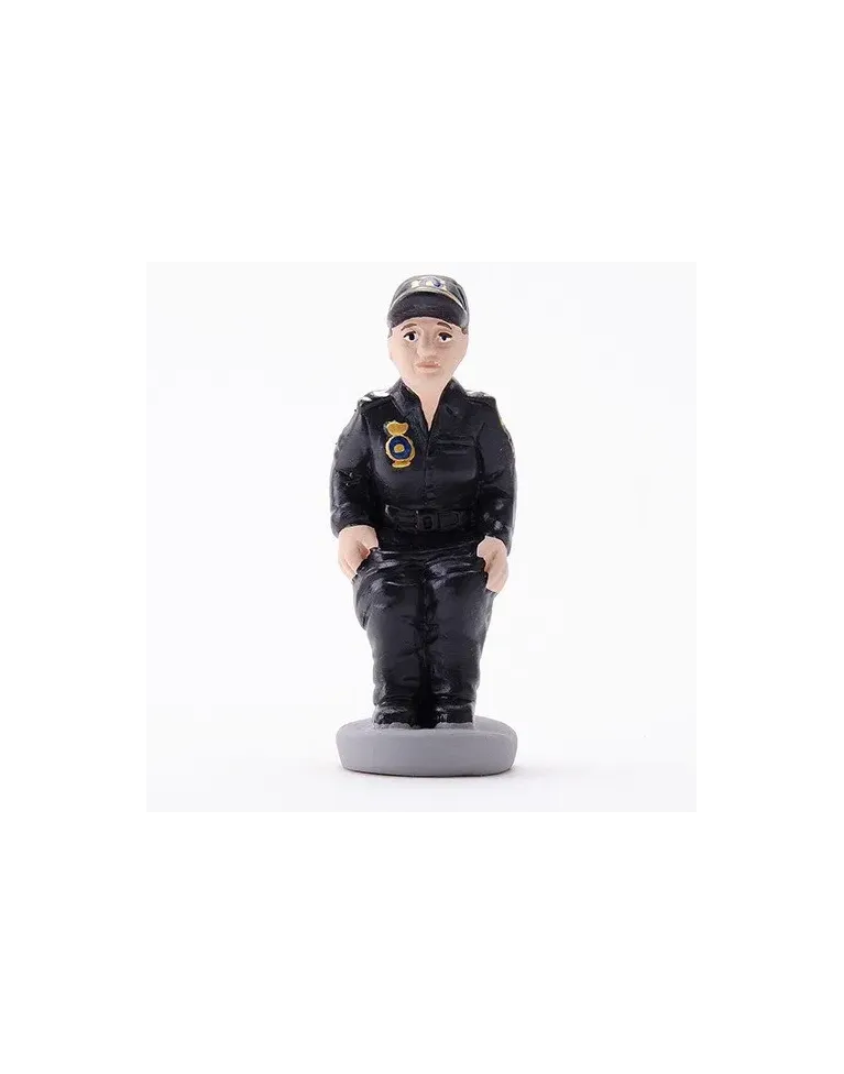 Figurine de Caganer Police Nationale Femme de Haute Qualité - Achetez Maintenant