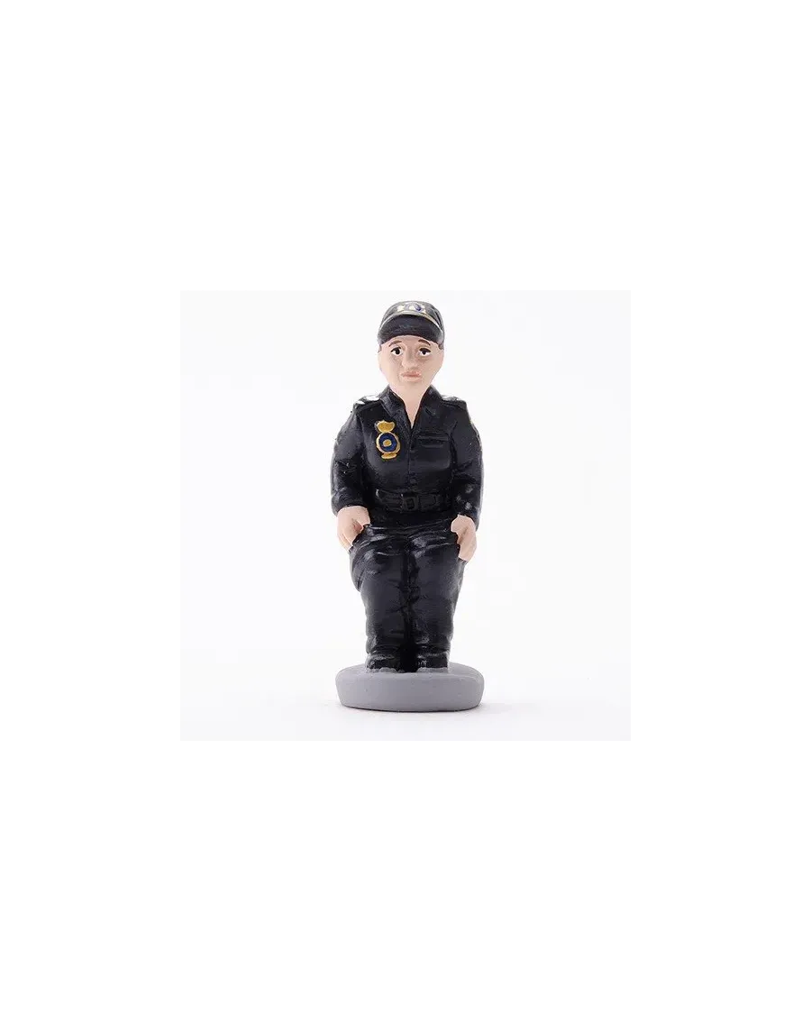 Figurine de Caganer Police Nationale Femme de Haute Qualité - Achetez Maintenant