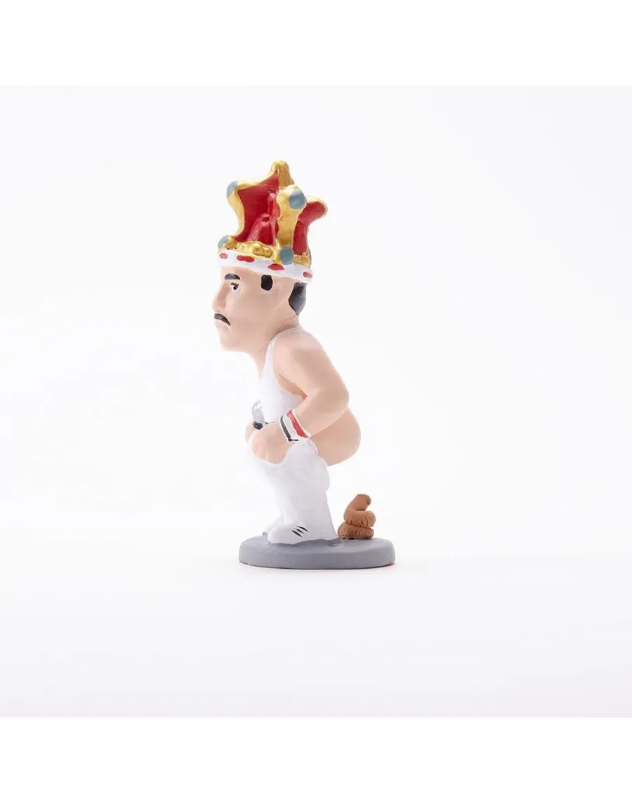 Figura de Caganer Freddie Mercury con Corona de Alta Calidad - Compra Ahora