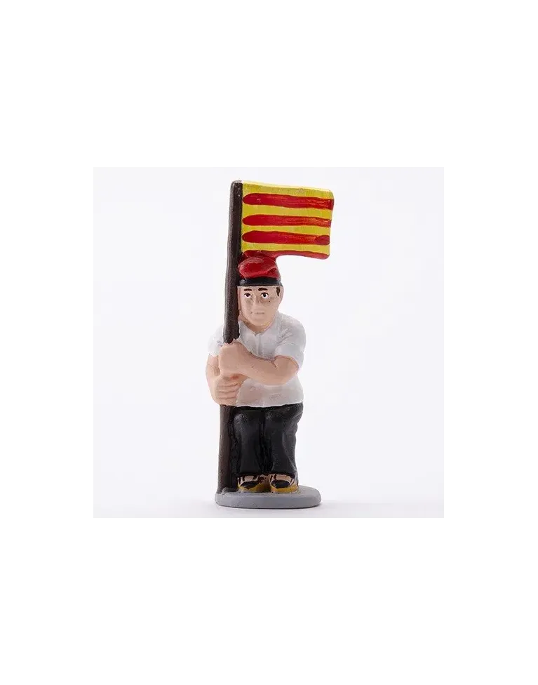 High-Quality Caganer Figure with Senyera - Buy Now