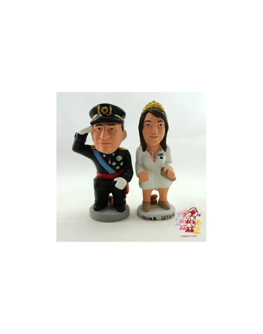 High-Quality King Felipe and Queen Letizia Caganer Figurine - Buy Now