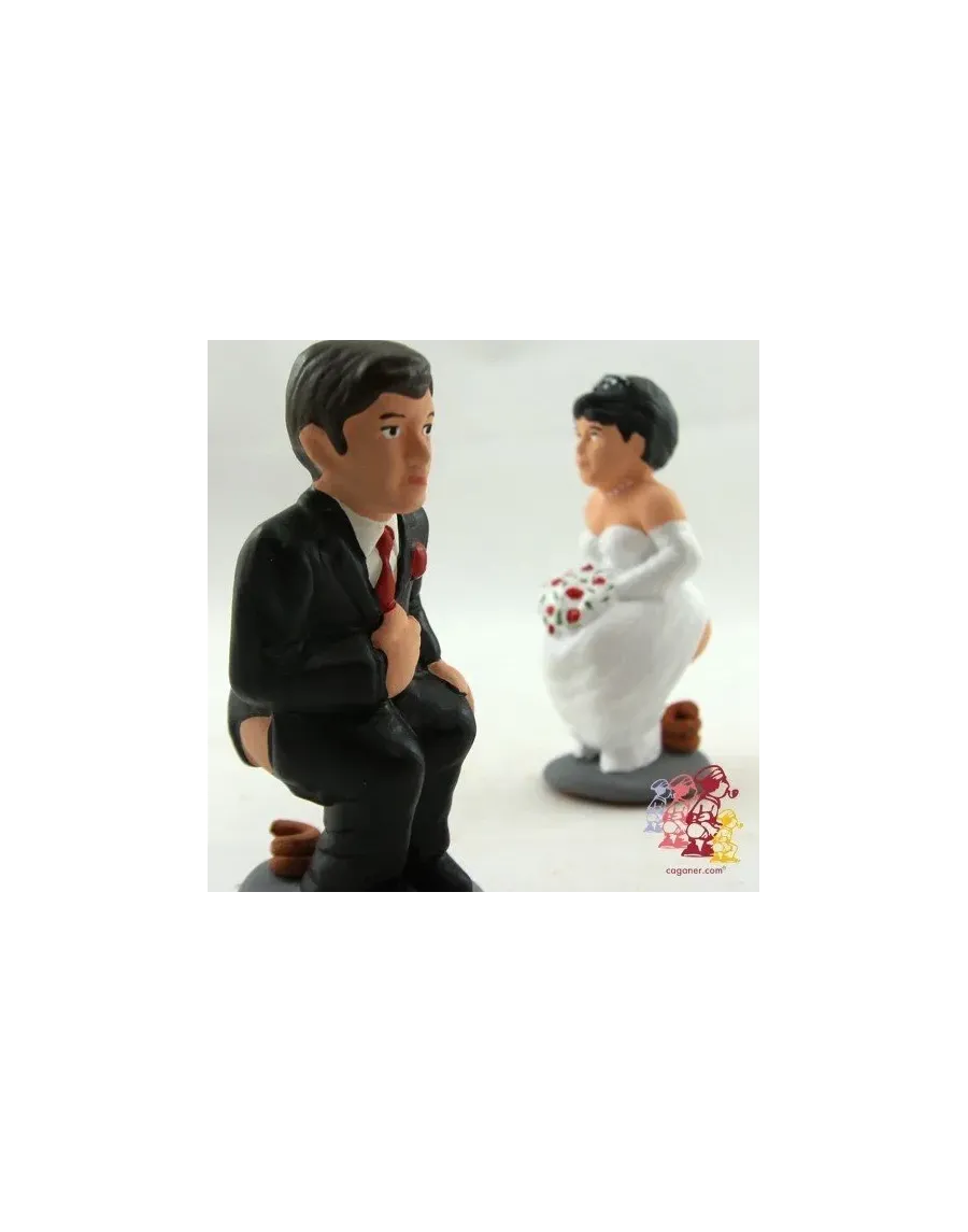 Figurine Caganer Couple de Jeunes Mariés de Haute Qualité - Achetez Maintenant