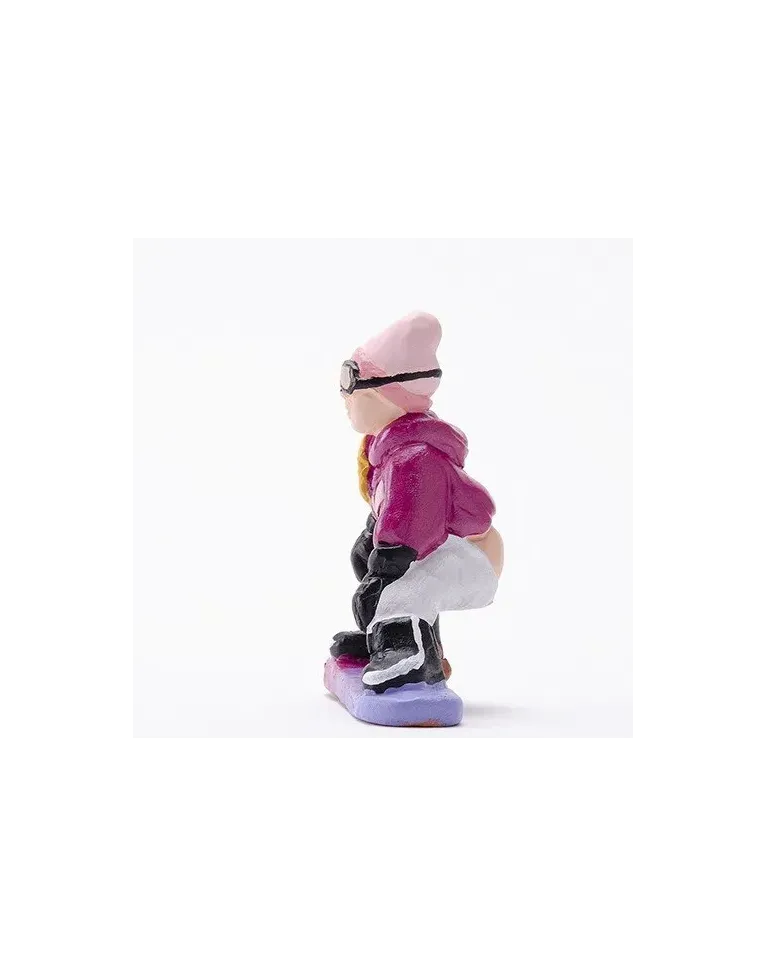 High-Quality Snowboard Woman Caganer Figure - Buy Now