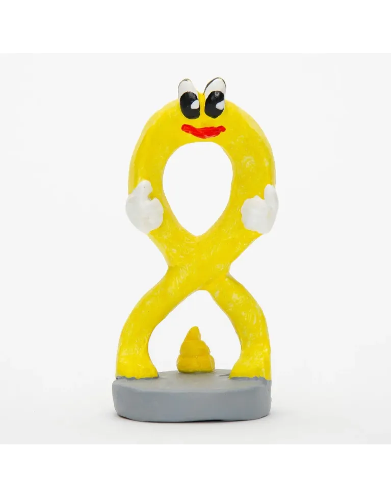 High-Quality Yellow Ribbon Caganer Figure - Buy Now