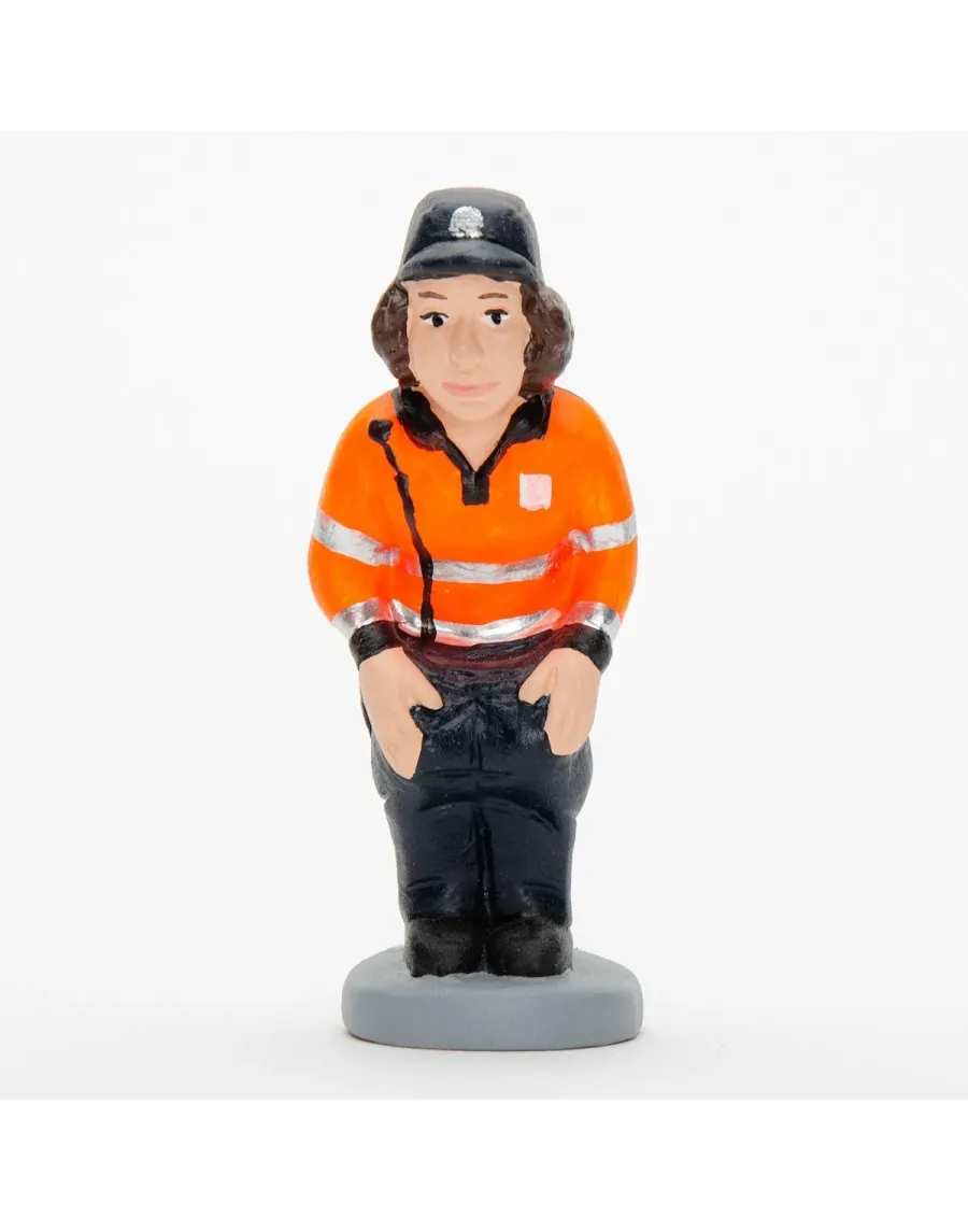 Figurine de Caganer Agent Civique de Haute Qualité. Achetez Maintenant