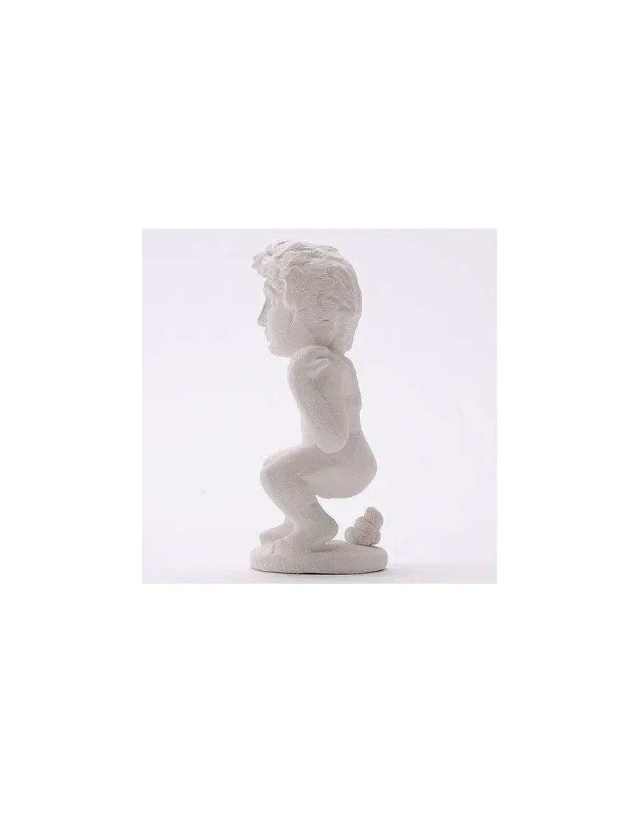 High-Quality Caganer Figure of Michelangelo's David - Buy Now