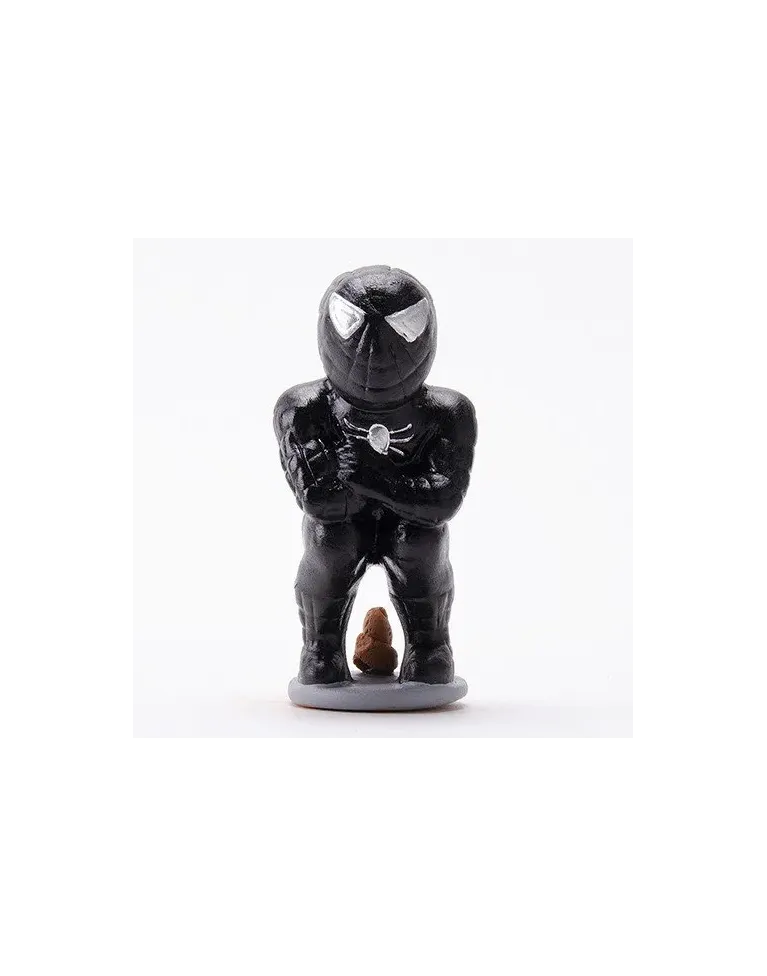 High-Quality Caganer Spiderman Black Figure - Shop Now