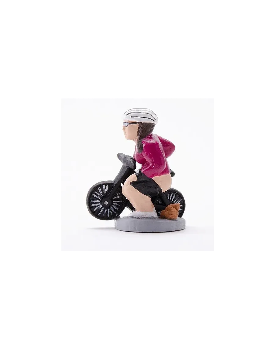 High-Quality Female Cyclist Caganer Figure - Buy Now