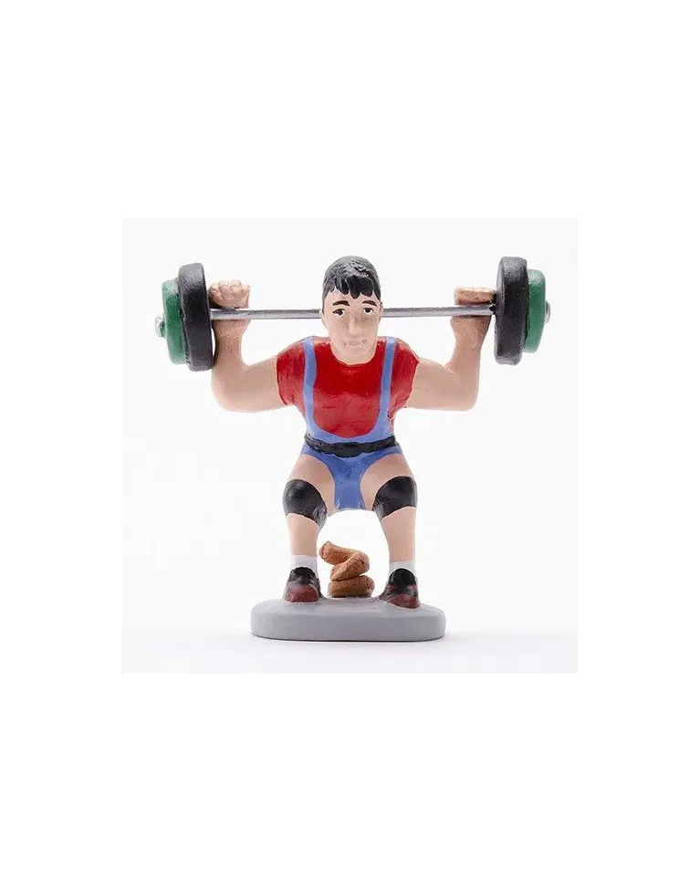 High-Quality Weightlifter Caganer Figure - Buy Now