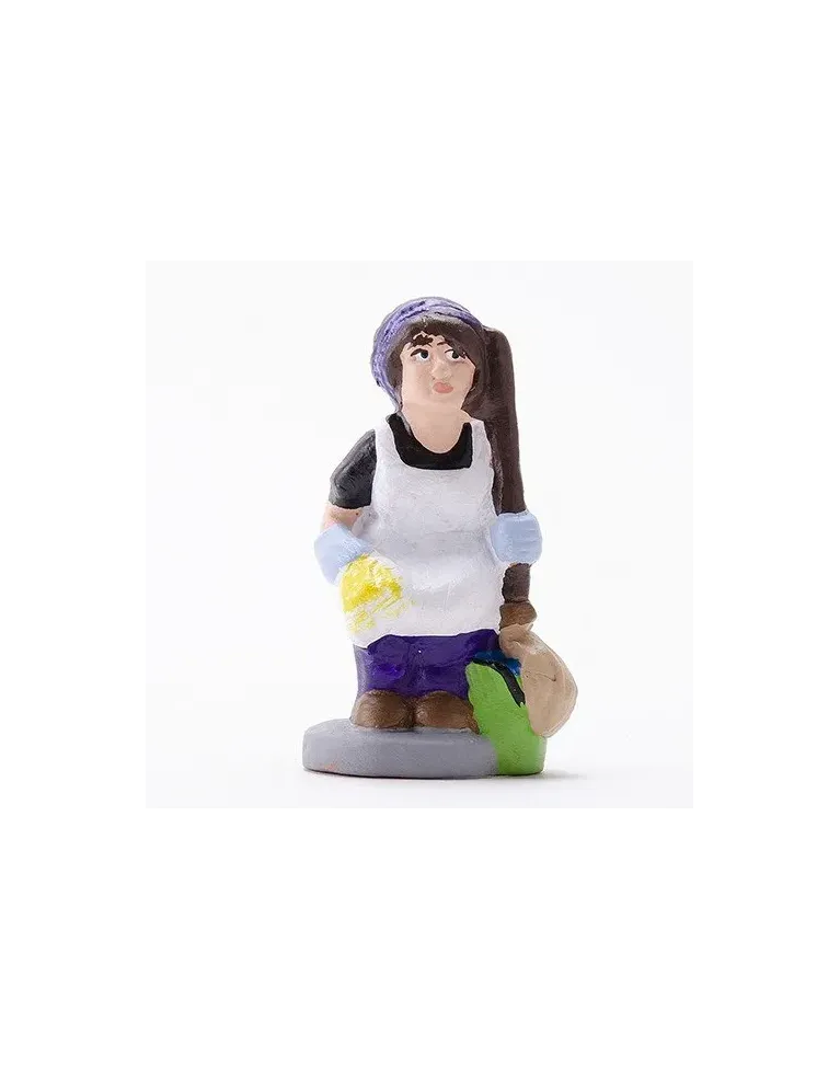 Figura de Caganer Dona de la Neteja d'Alta Qualitat - Compra Ara