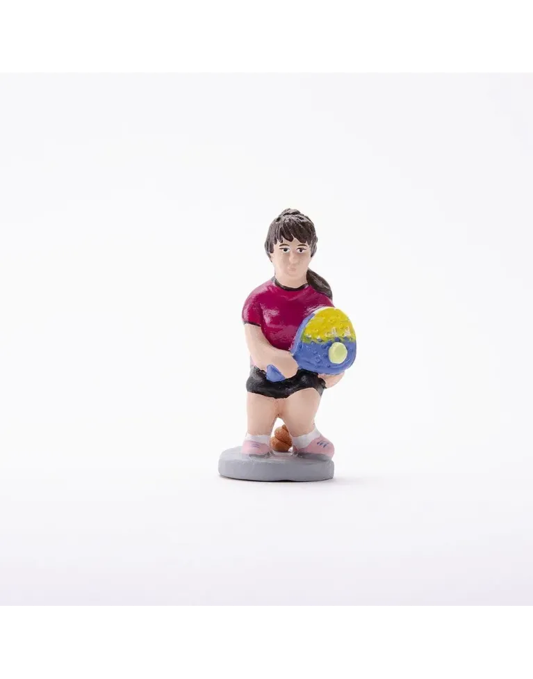 High-Quality Female Padel Player Caganer Figure - Buy Now