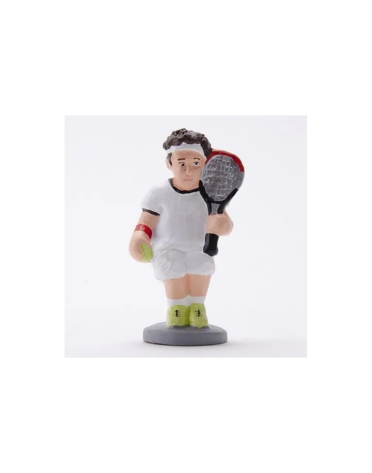 Caganer boy tennis player