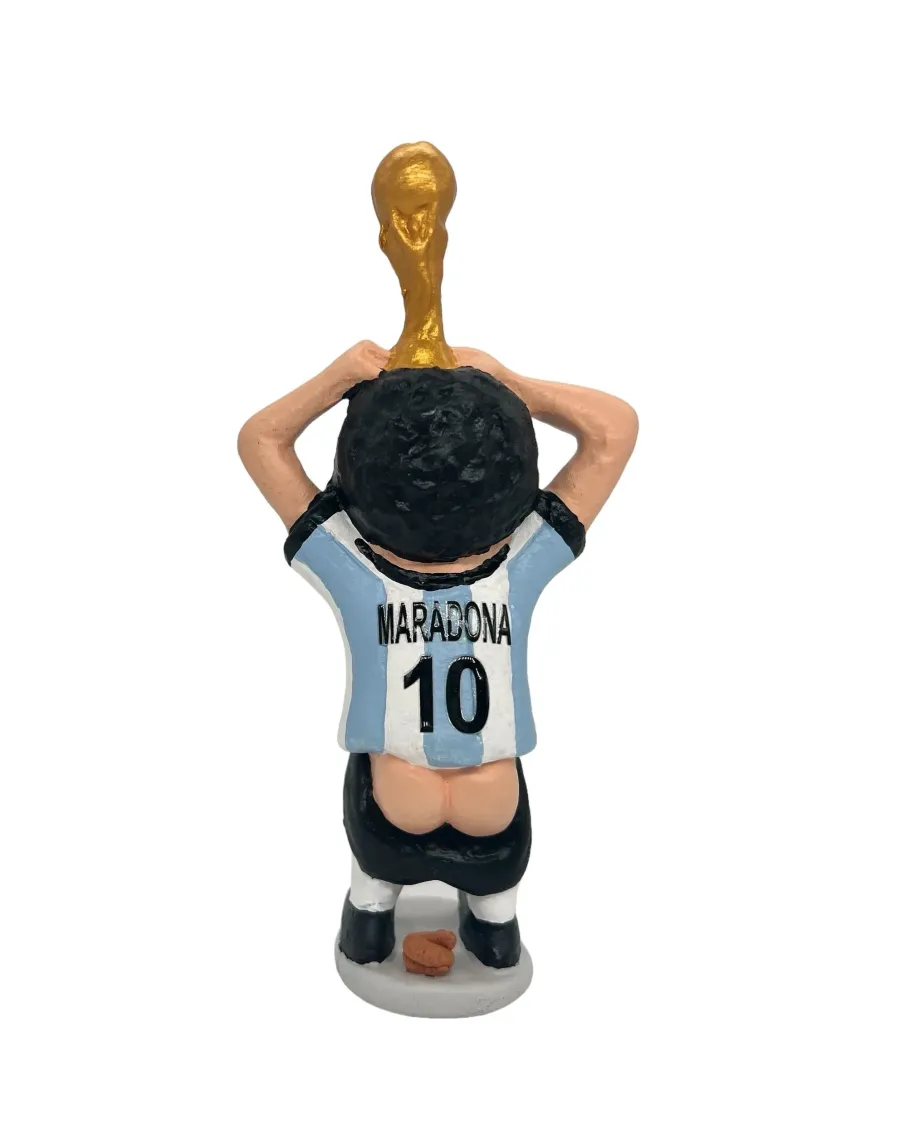 Figura de Caganer Maradona con Copa del Mundo de Alta Calidad - Compra Ahora