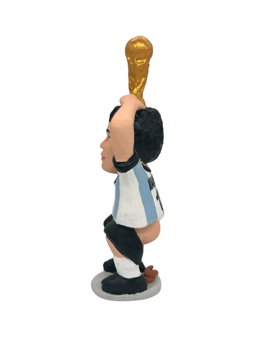 Figura de Caganer Maradona con Copa del Mundo de Alta Calidad - Compra Ahora