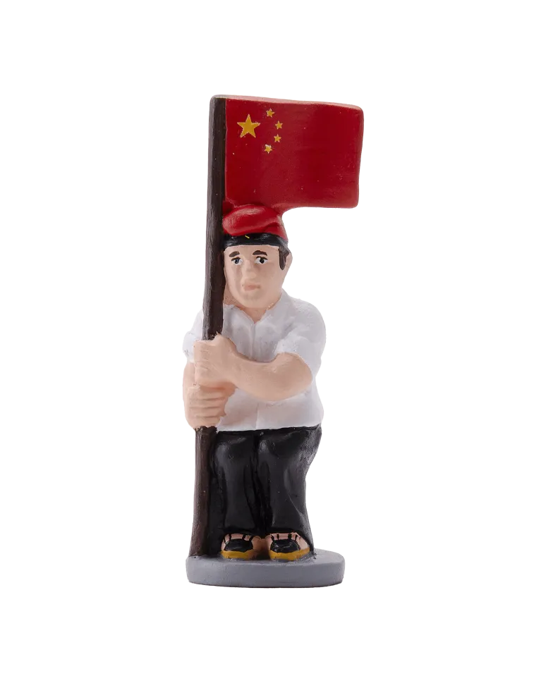 Figura de Caganer Bandera China de Alta Calidad - Compra Ahora