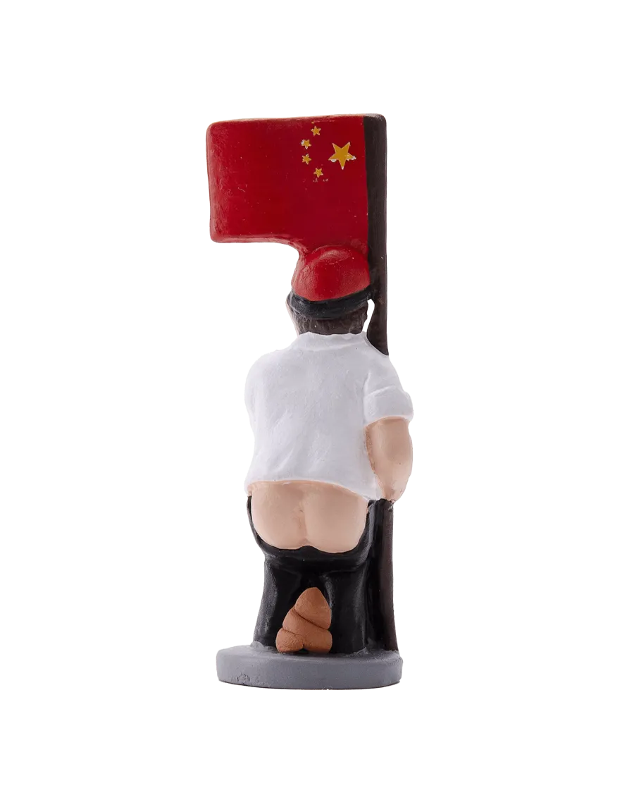 High-Quality Chinese Flag Caganer Figure - Buy Now