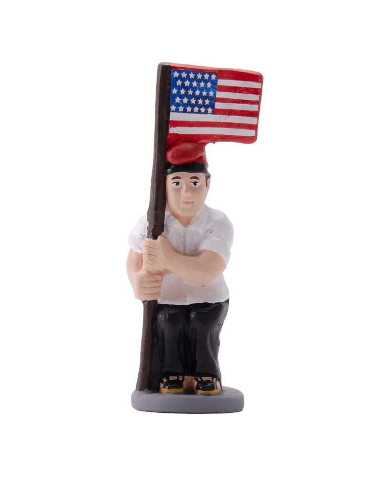 Figura de Caganer Bandera Estadounidense de Alta Calidad - Compra Ahora