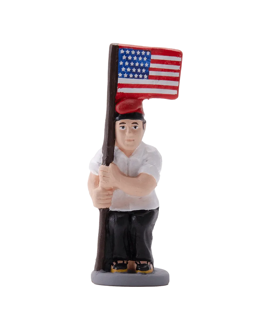 Figura de Caganer Bandera Estadounidense de Alta Calidad - Compra Ahora