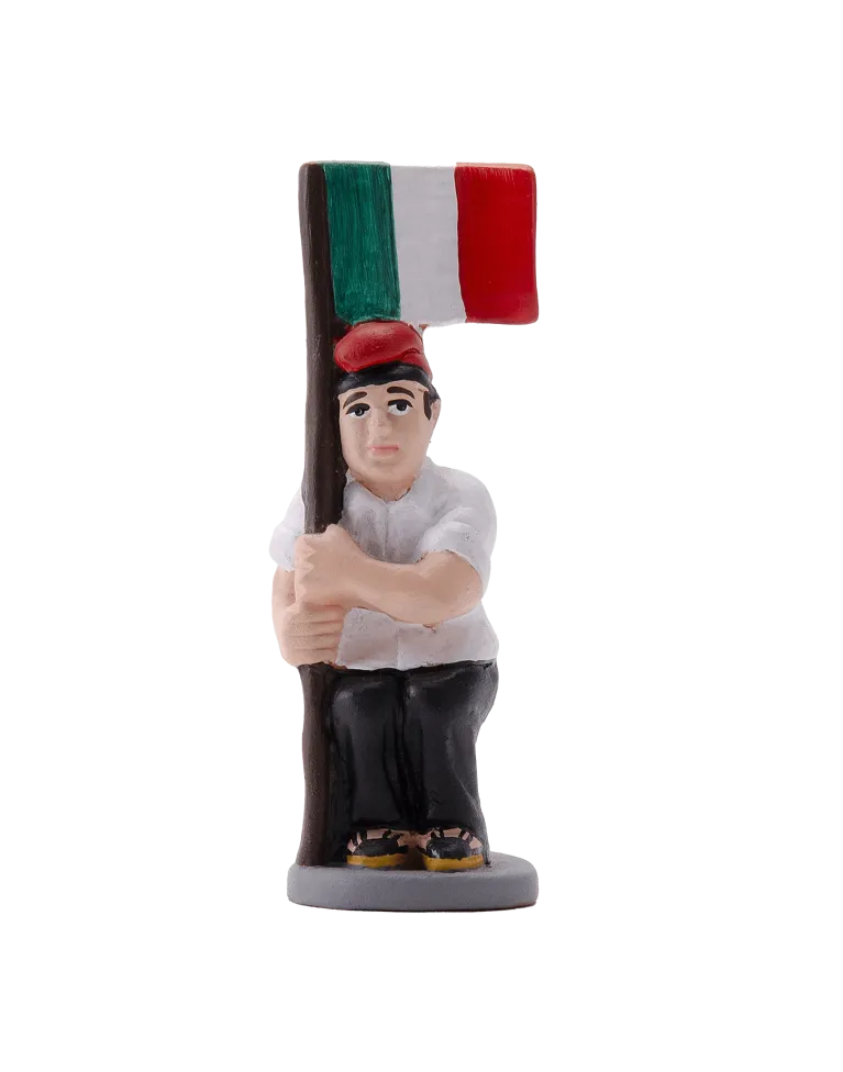 Figura de Caganer Bandera Italiana de Alta Calidad - Compra Ahora