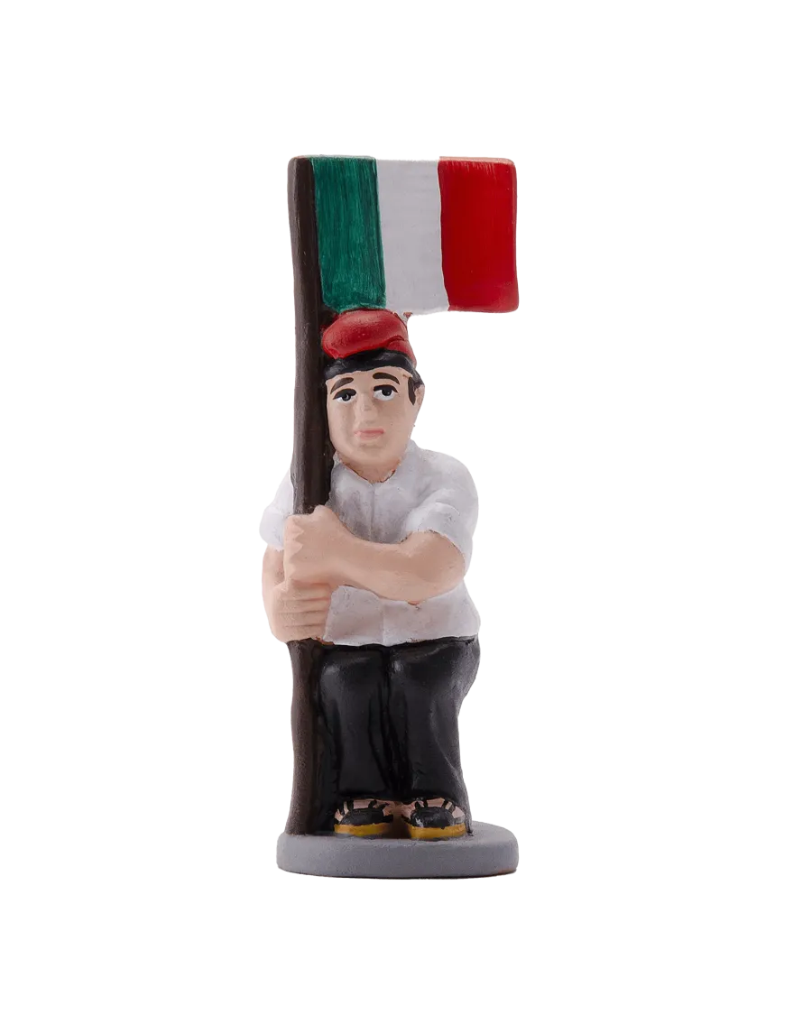 Figura de Caganer Bandera Italiana de Alta Calidad - Compra Ahora