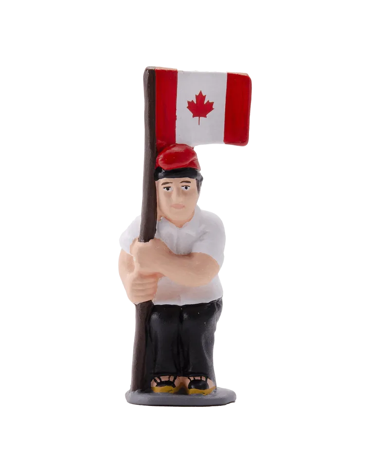 Figura de Caganer Bandera Canadiense de Alta Calidad - Compra Ahora