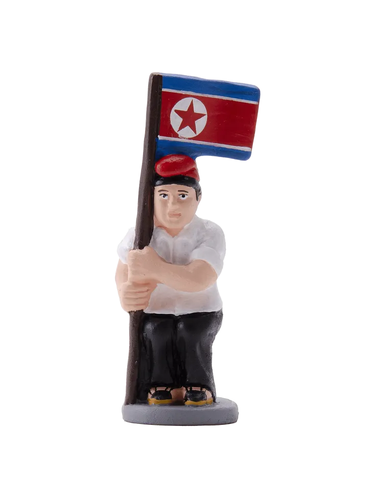 Figura de Caganer Bandera Corea del Nord d'Alta Qualitat - Compra Ara