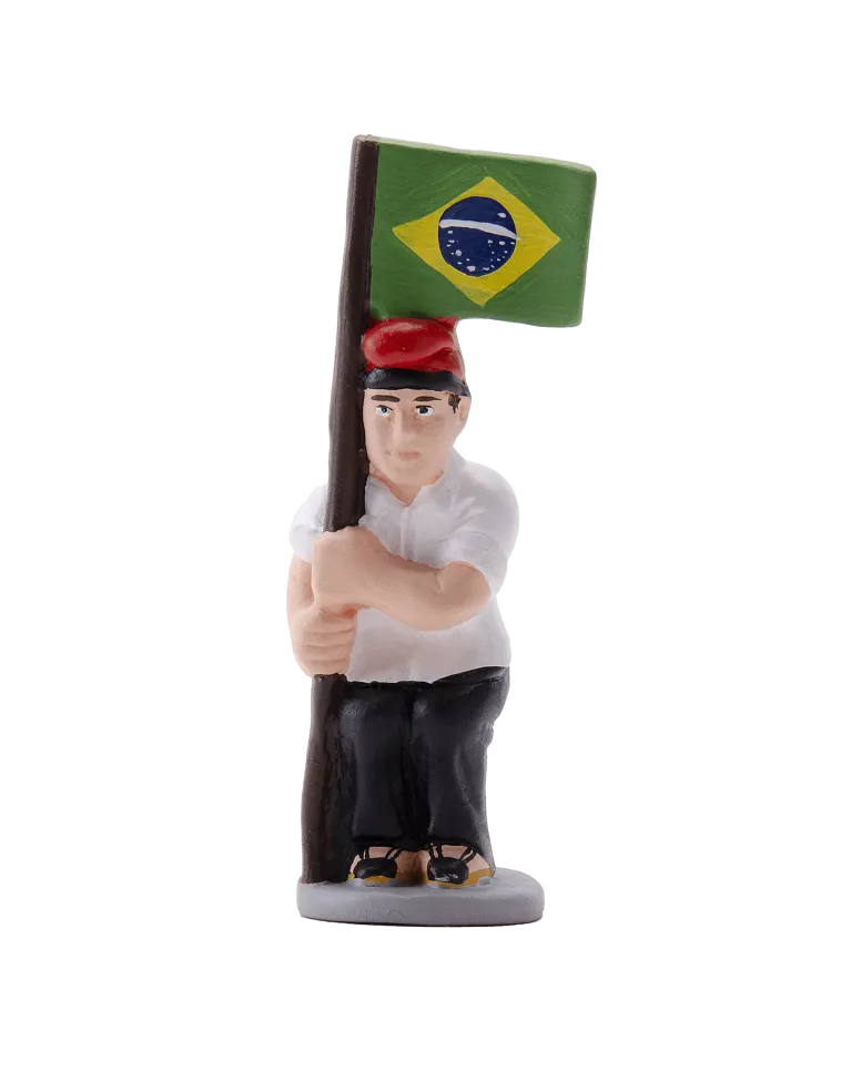 High-Quality Brazilian Flag Caganer Figure - Buy Now