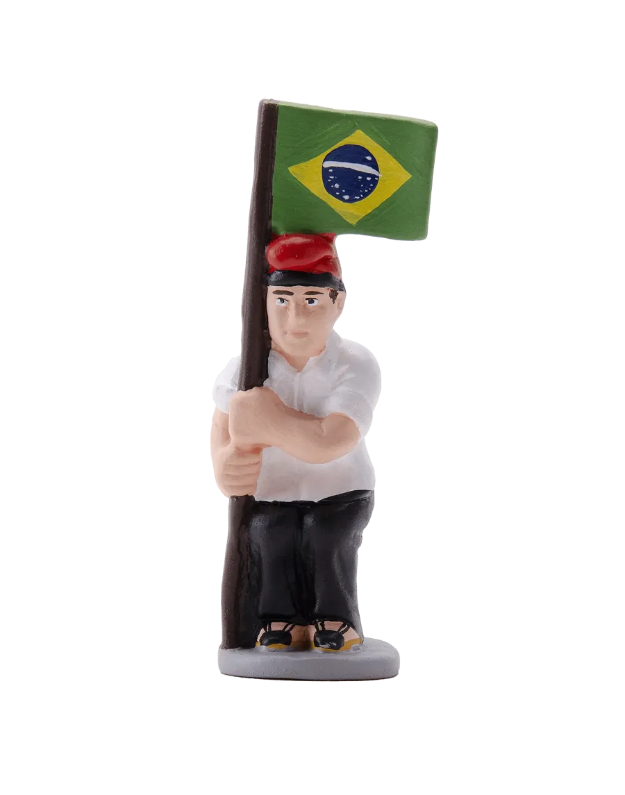 Figura de Caganer Bandera Brasilera d'Alta Qualitat - Compra Ara