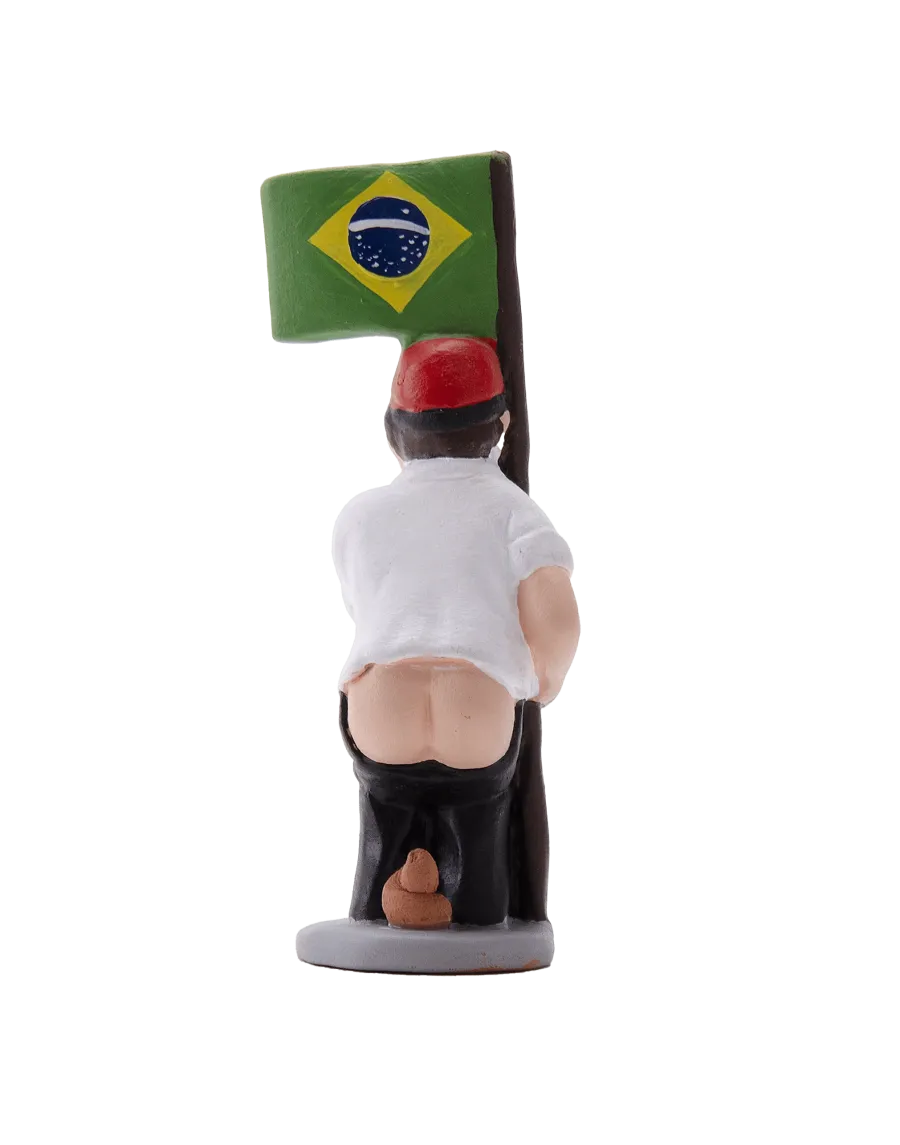 Figura de Caganer Bandera Brasilera d'Alta Qualitat - Compra Ara