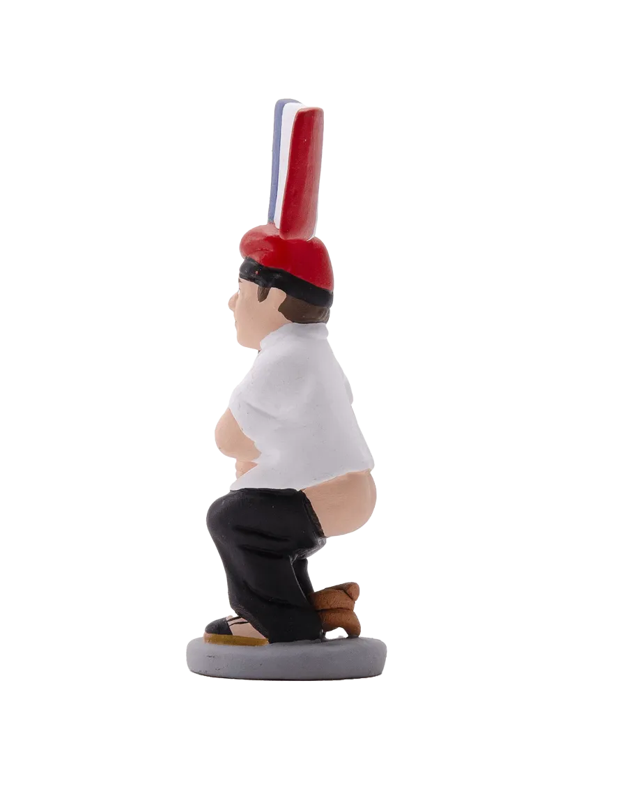 High-Quality Caganer French Flag Figure - Buy Now