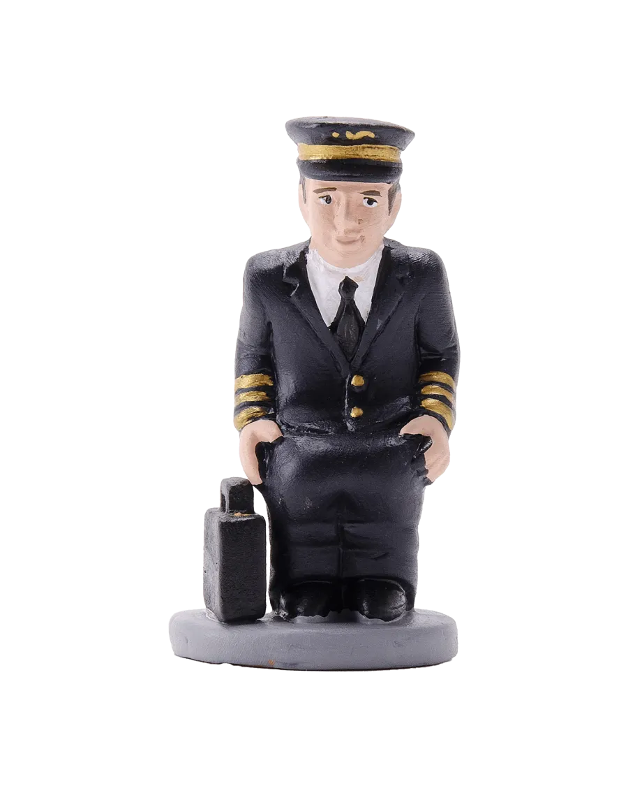 Figura de Caganer Pilot d'Avió d'Alta Qualitat - Compra Ara