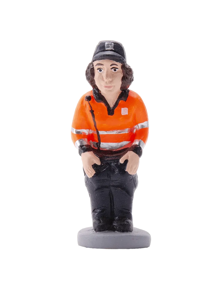 Figurine de Caganer Agent Civique de Haute Qualité. Achetez Maintenant