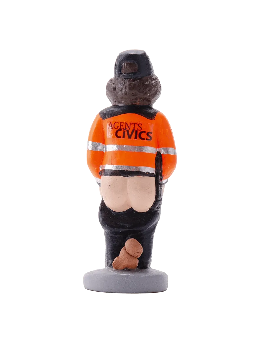 Figurine de Caganer Agent Civique de Haute Qualité. Achetez Maintenant