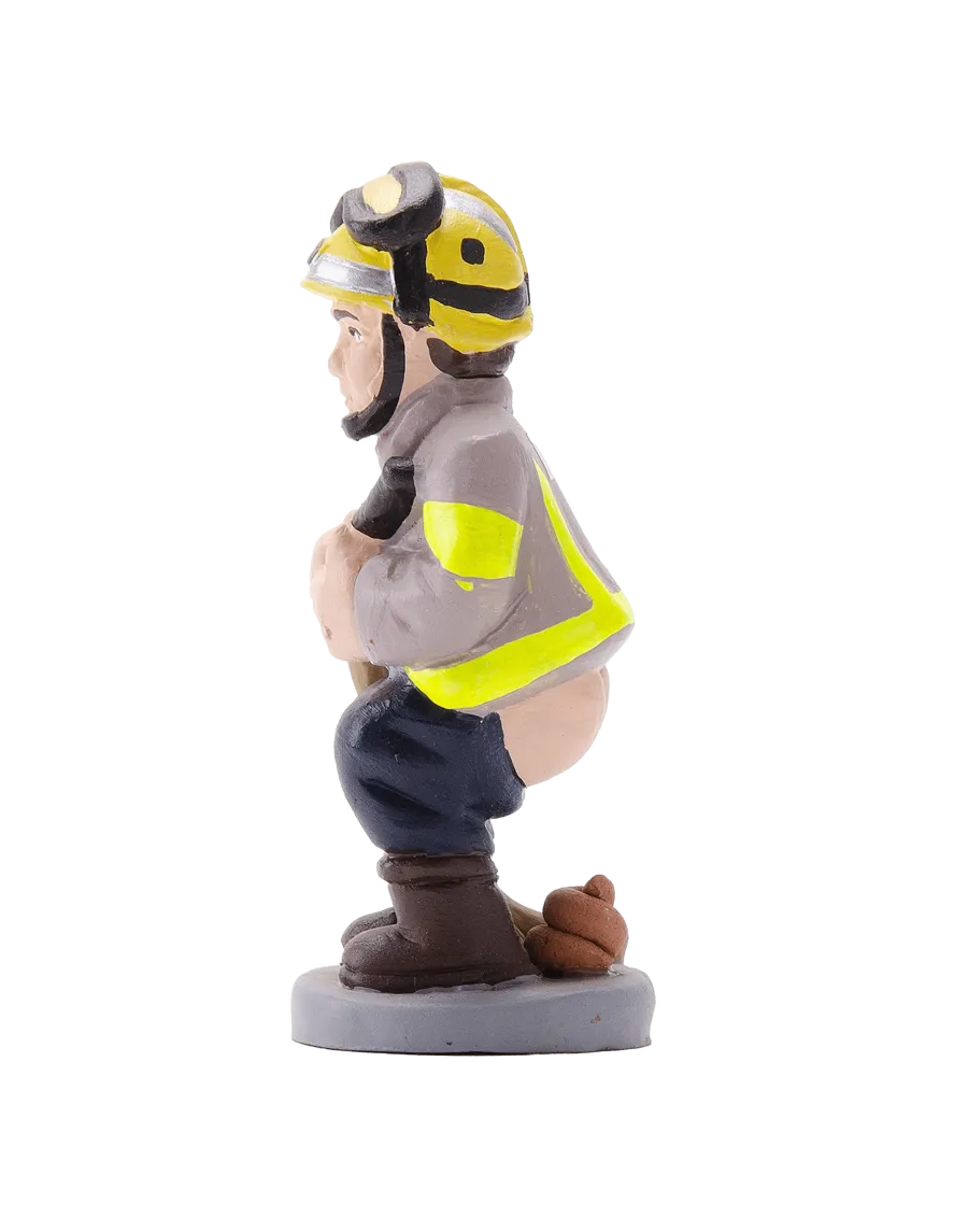 Figurine de Caganer Pompier de Haute Qualité - Achetez Maintenant