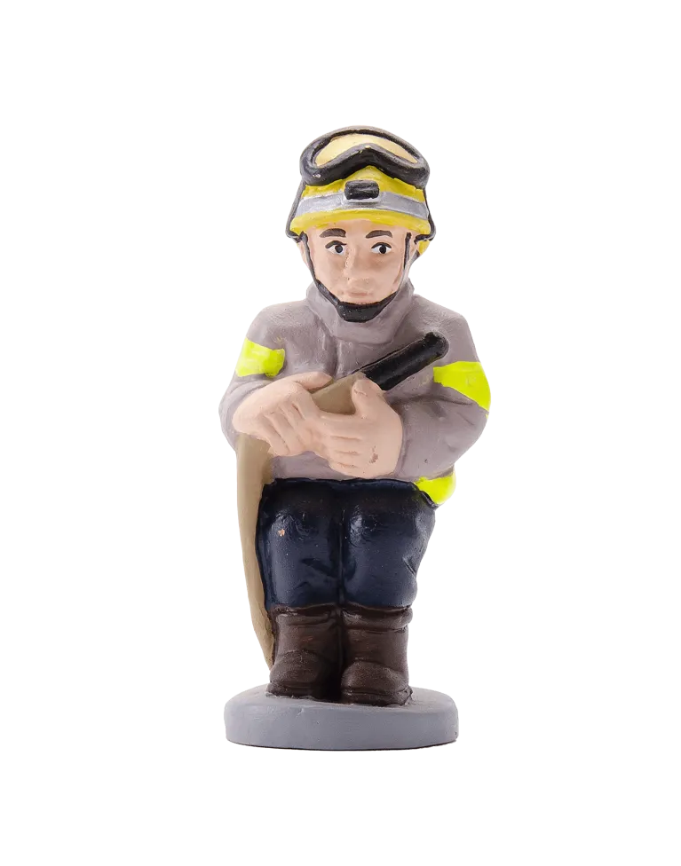 Figurine de Caganer Pompier de Haute Qualité - Achetez Maintenant