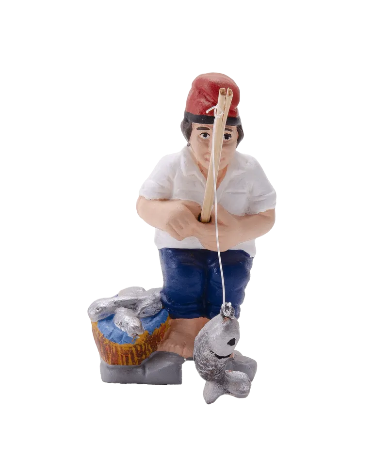 Figurine de Caganer Pêcheur de Haute Qualité - Achetez Maintenant