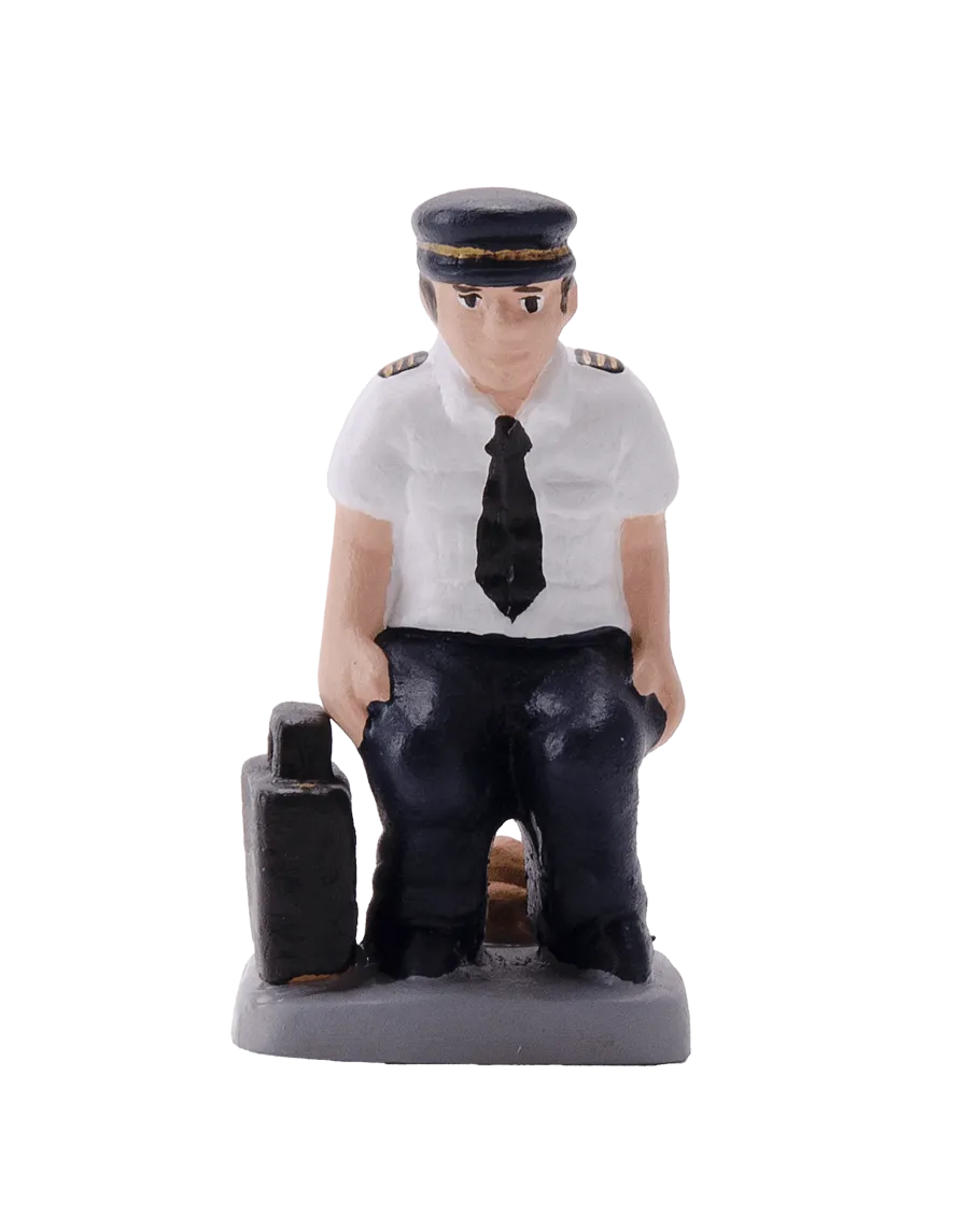 Caganer Copilot of airplane
