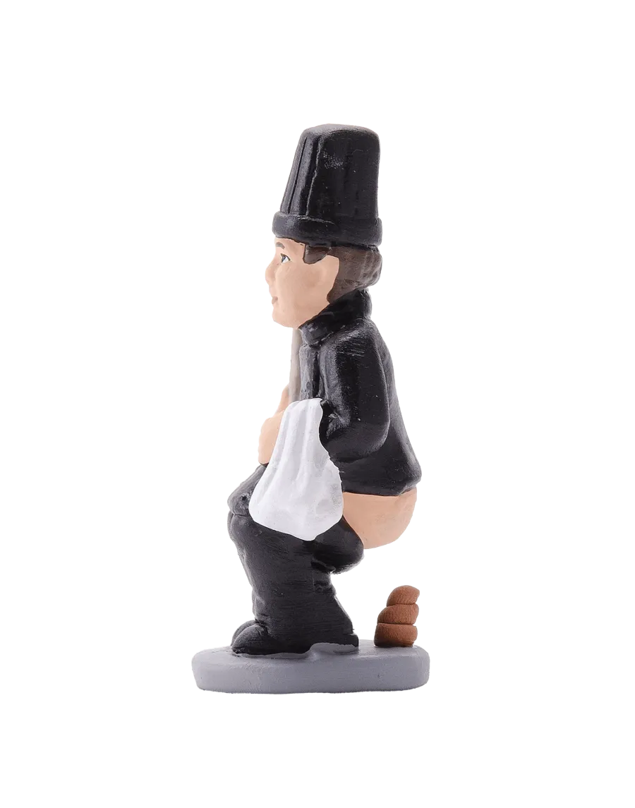 Figura de Caganer Cuiner amb Uniforme Negre d'Alta Qualitat - Compra Ara
