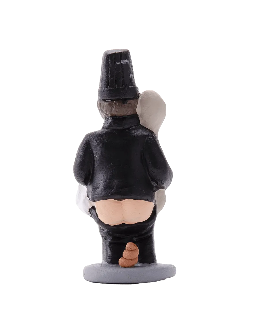 Figura de Caganer Cuiner amb Uniforme Negre d'Alta Qualitat - Compra Ara