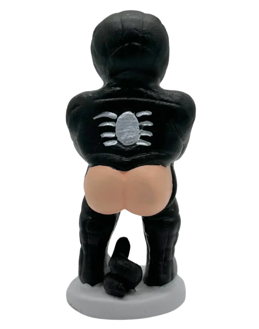 High-Quality Caganer Spiderman Black Figure - Shop Now