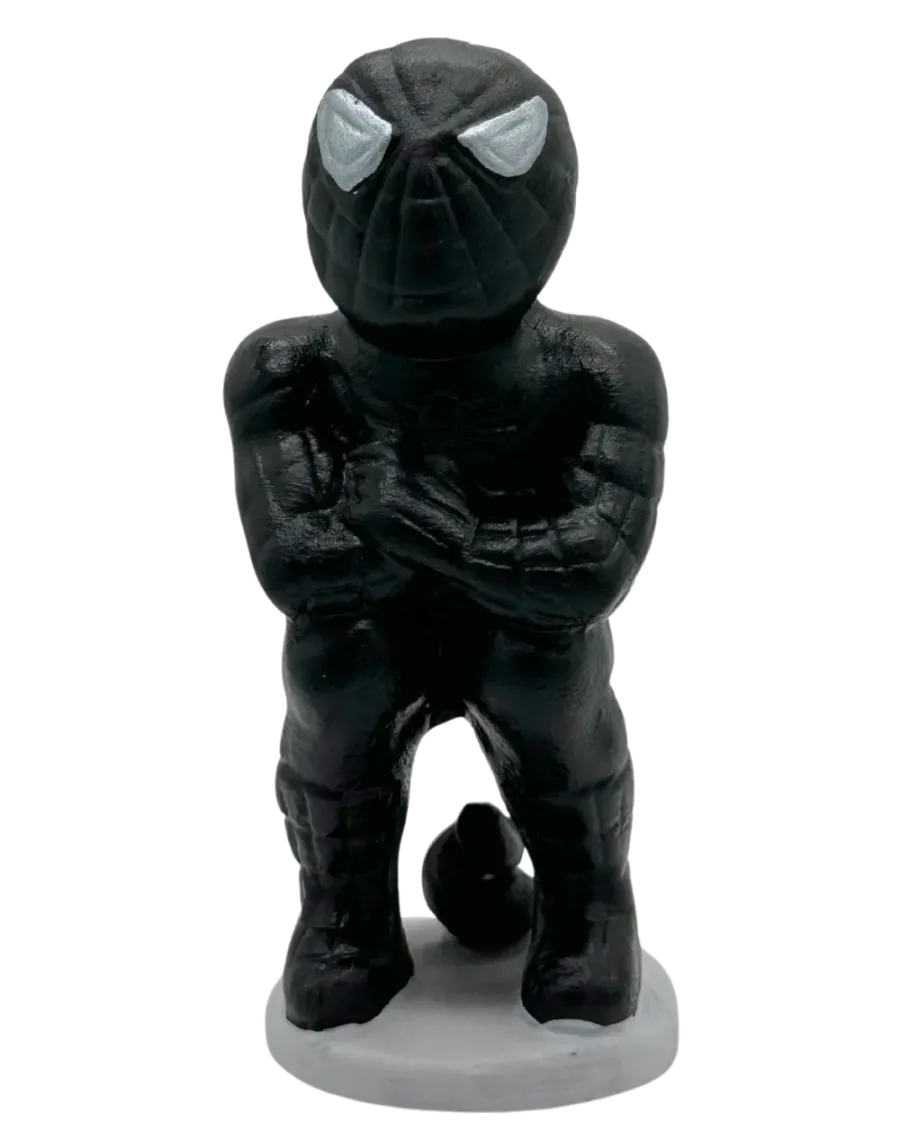 High-Quality Caganer Spiderman Black Figure - Shop Now