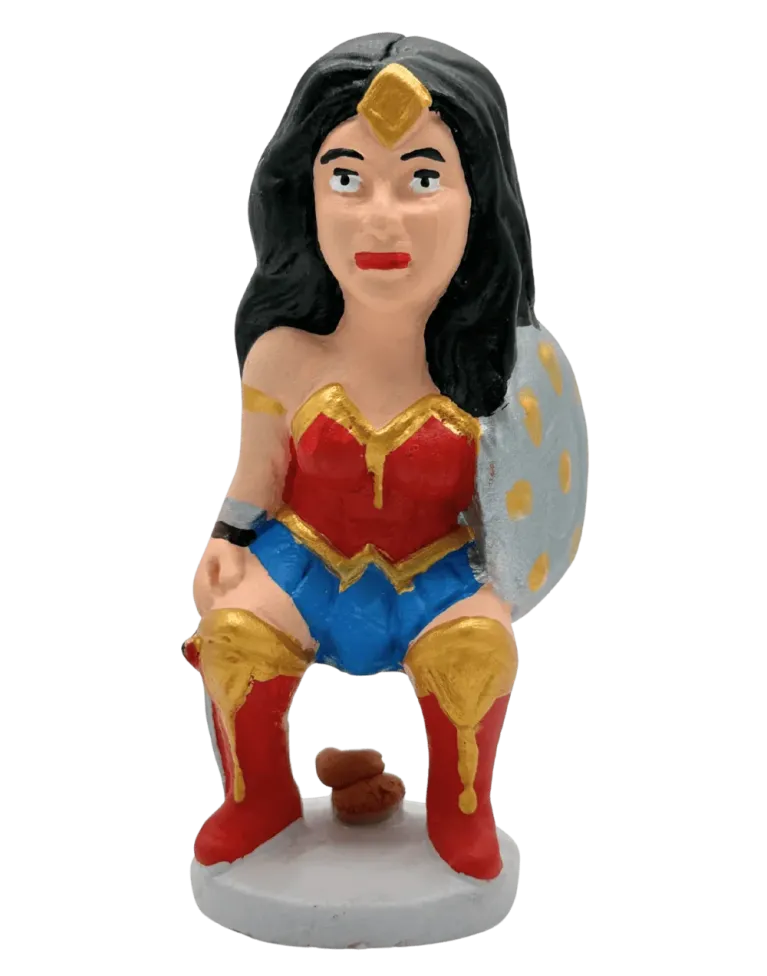 High-Quality Caganer Figure of Wonder Woman - Buy Now