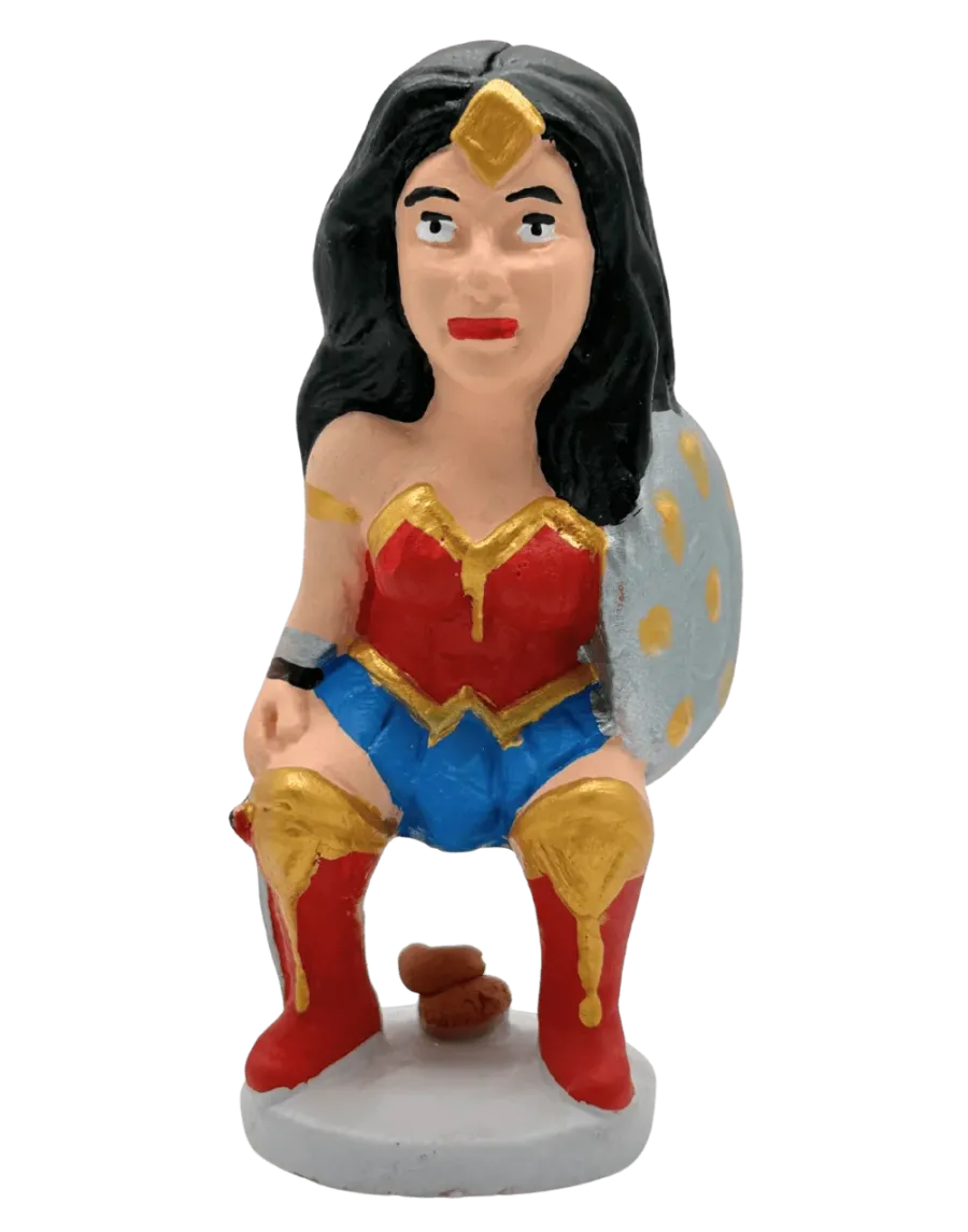 High-Quality Caganer Figure of Wonder Woman - Buy Now