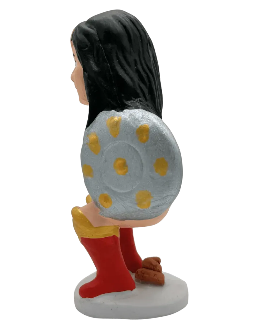 High-Quality Caganer Figure of Wonder Woman - Buy Now