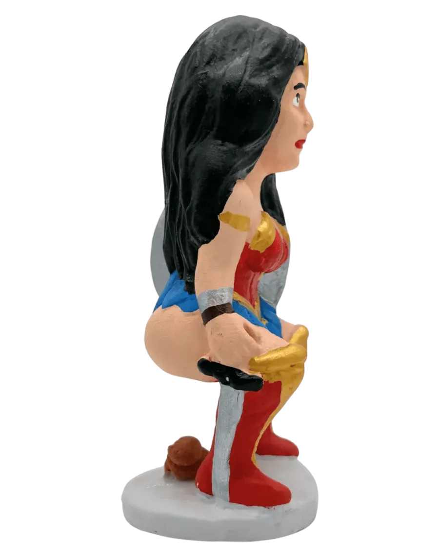 High-Quality Caganer Figure of Wonder Woman - Buy Now