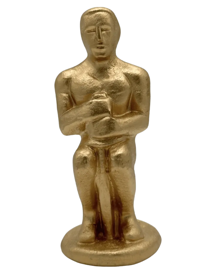 Hochwertige Goldene Statuette Caganer Figur - Jetzt Kaufen