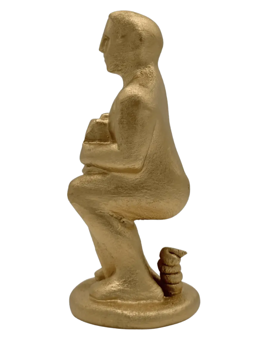 Hochwertige Goldene Statuette Caganer Figur - Jetzt Kaufen